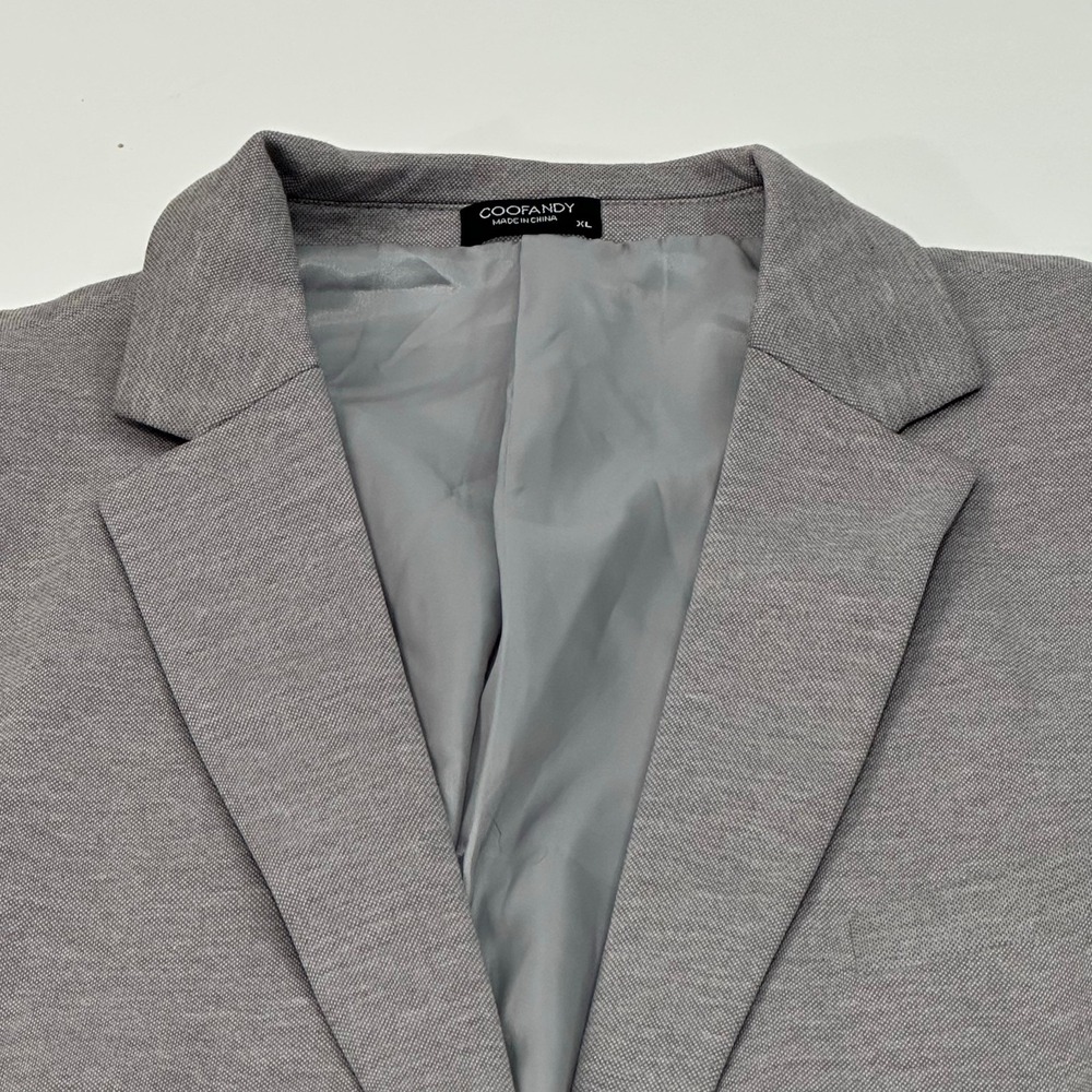 COOFANDY Men's Blazer Gray Size XL